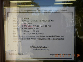 recent WW hours Scottsdale