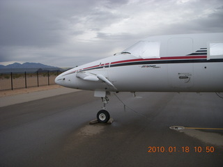 N4372J on the ground at Canyonlands Airport (CNY) next to a Beech Bonanza