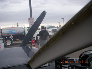 Sean getting fuel at Casa Grande (CGZ)