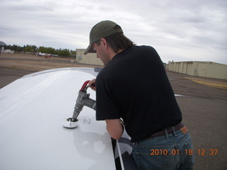 Sean getting fuel at Casa Grande (CGZ)