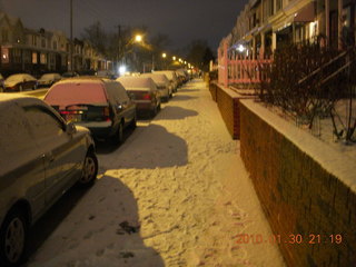 snow covered sidewalk in Philly