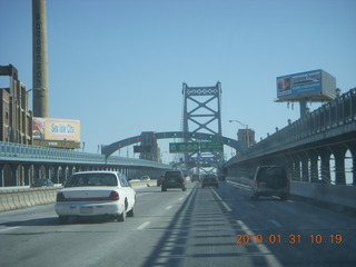 Ben Franklin bridge to New Jersey