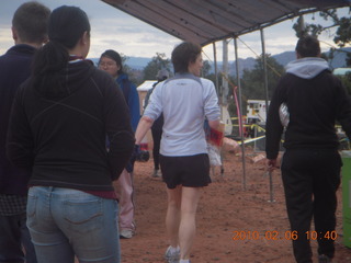 Sedona half-marathon - announcer's platform