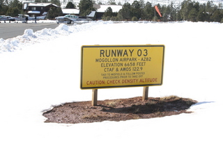 Sean's snow covered Mogollon Airpark