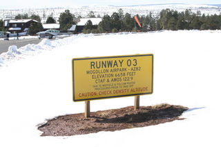 Sean's snow covered Mogollon Airpark
