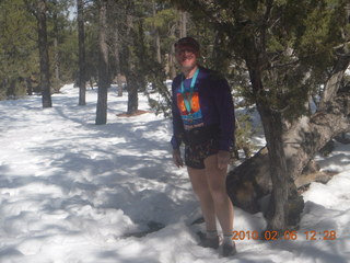 Adam at snow-covered Mogollon Airpark (AZ82)