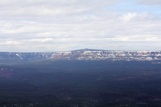 aerial - snow-covered Mogollon Rim