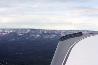 Sean's aerial snow-covered Mogollon Rim