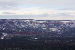 Sean's aerial snow-covered Mogollon Rim