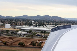 Sean's aerial N4372J on final at Deer Valley (DVT)
