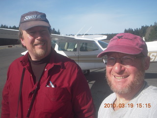 Arlington flight - Charlie and Adam at Lopez Island (S31)