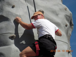 Gila Bend (E63) fly in - Adam climbing 'plastic pigs's nose' rocks