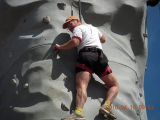 Gila Bend (E63) fly in - Adam climbing 'plastic pigs's nose' rocks