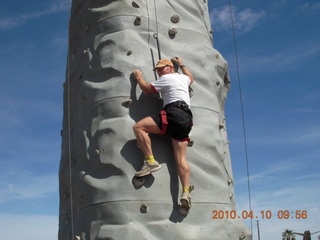 Gila Bend (E63) fly in - Adam climbing 'plastic pigs's nose' rocks