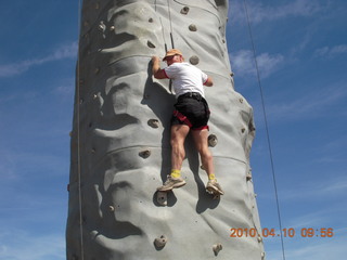 Gila Bend (E63) fly in - Adam climbing 'plastic pigs's nose' rocks