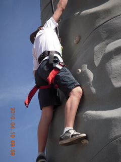 Gila Bend (E63) fly in - Adam climbing 'plastic pigs's nose' rocks