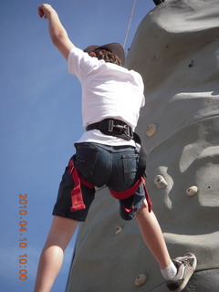 Gila Bend (E63) fly in - Adam climbing 'plastic pigs's nose' rocks