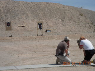 Gila Bend (E63) fly in - at the range - Adam shooting rifle at bomb