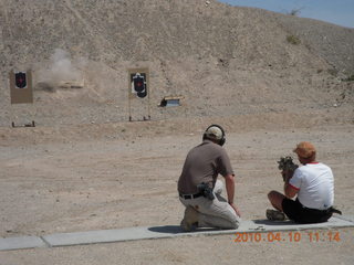 Gila Bend (E63) fly in - at the range - Rich and Adam shooting attacker