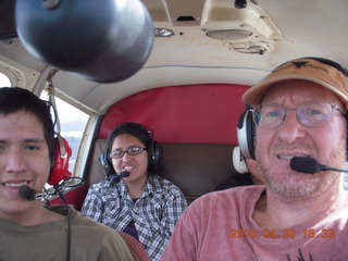 Mike, Terrilyne, Adam flying in N4372J