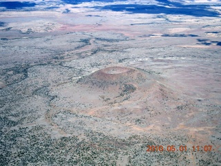 17 771. aerial - old volcano cone near Flagstaff
