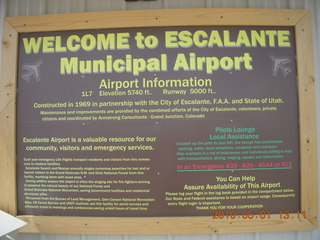 36 771. Escalante Airport (1L7) sign