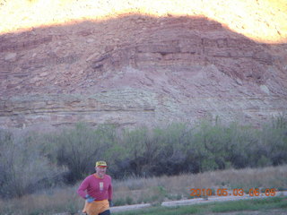 Mineral Canyon airstrip - Adam running
