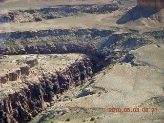 98 773. aerial - Mexican Mountain airstrip area - slot canyon