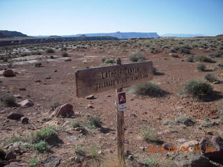 51 774. Canyonlands Lathrop Trail hike - Lathrop trail sign