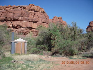 69 774. Canyonlands Lathrop Trail hike - outhouse at Colorado River