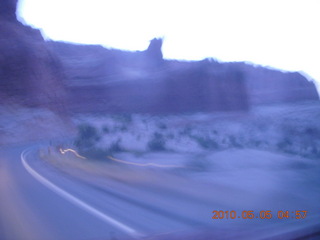 1 775. Arches National Park road at dawn