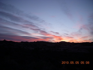 2 775. Arches National Park road at dawn - sunrise