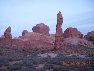 6 775. Arches National Park road at dawn