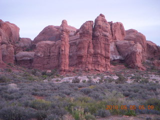 7 775. Arches National Park road at dawn