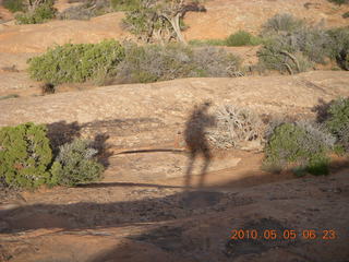 23 775. Arches National Park - Devil's Garden and Dark Angel hike - my shadow