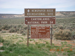 55 775. Drive to Canyonlands Needles - sign
