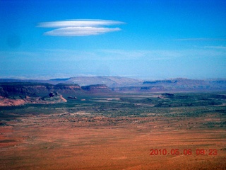 63 776. aerial - Monument Valley, Utah - lenticular clouds