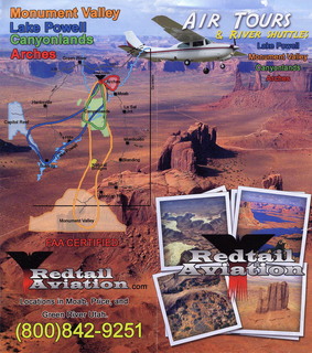94 776. RedTail aviation tours brochure (check out the airplane flying with non-turning propeller)