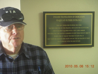 telescope at Mt. Graham - John's card