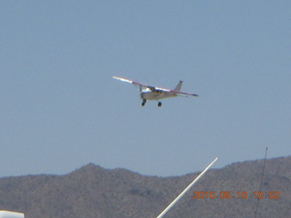 96 77a. Alamo Lake airstrip - landing airplane