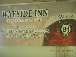 Alamo Lake airstrip - Wayside Inn sign