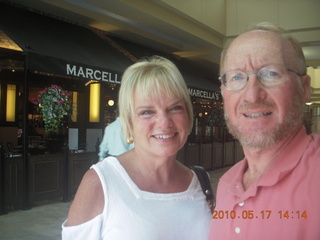 Payson Airport event - Karen and Adam with fake hair hats