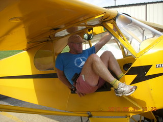 getting in and out of Neil's Piper Cub - Adam