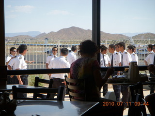 Chinese flying students seen from DVT restaurant
