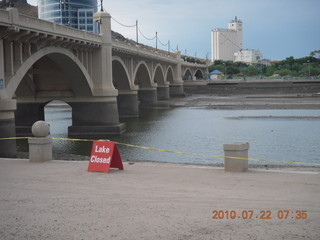 construction on the Mississippi River bridge in Minnesota