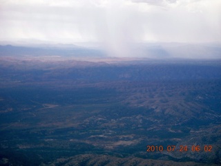 1278 79q. Grand Canyon Caverns (L37) trip - aerial - rain