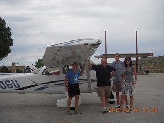 Grand Canyon Caverns (L37) trip - Adam, Peter, Dave, Sarah, and airplane