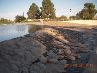 overflowing, flooding lake