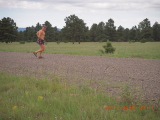 1244 7a7. New Mexico back-country trip - Negrito run - Adam running