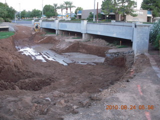 working on new bike path at Chaparral and Hayden